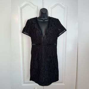 Forever 21 bodycon lace cut out dress size medium. Black.  LIVE NEW!!